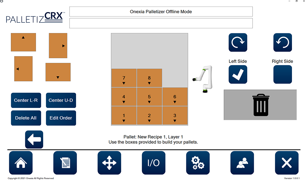 PalletizCRX Positions